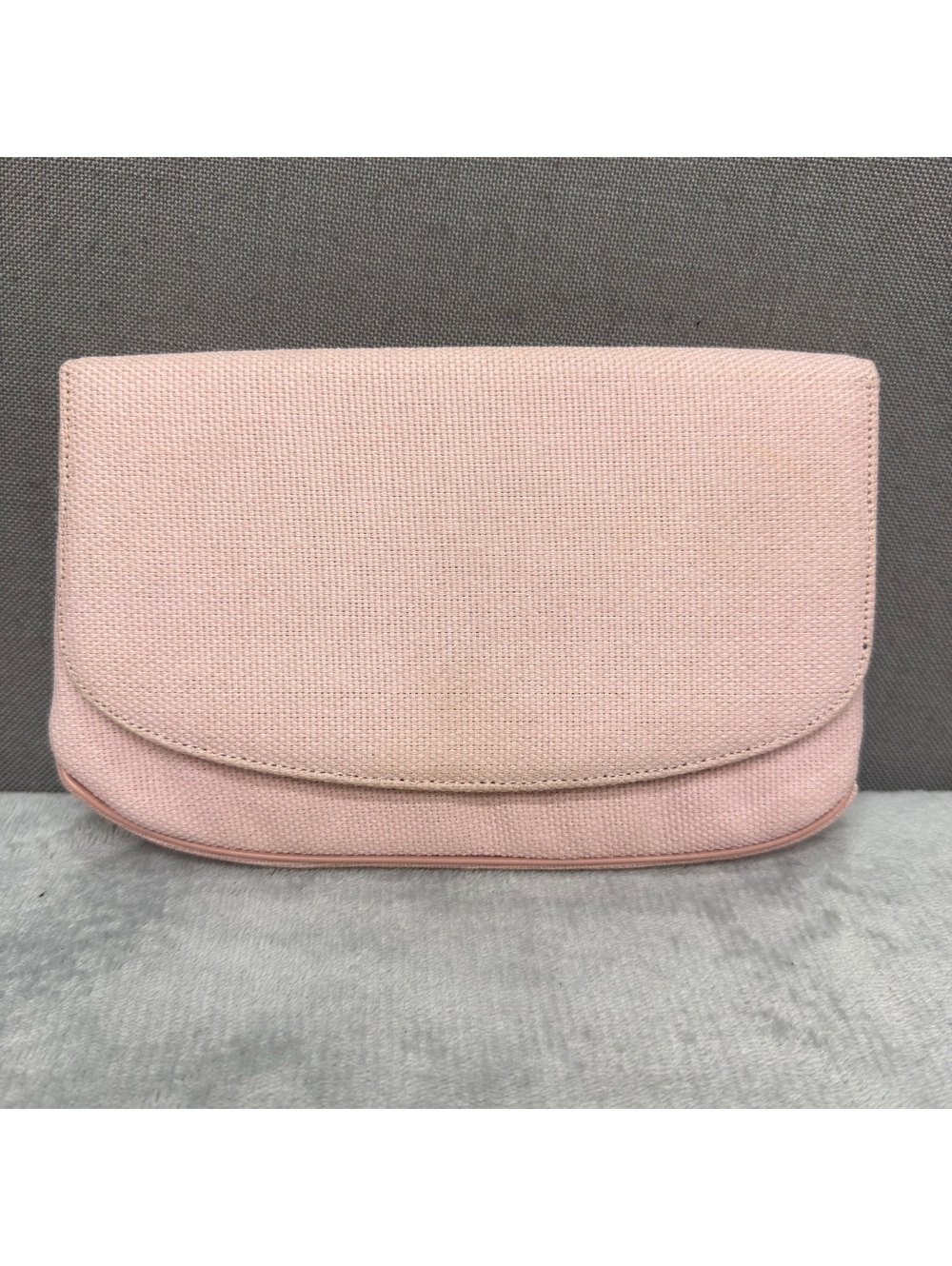 Vintage Morris Moskowitz MM Pink Woven Clutch Bag Vanity Original Complete Set